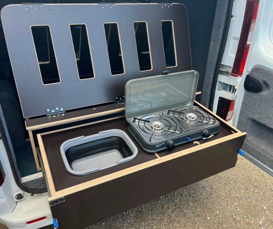 Bed system with cooker and bowl bespoke bed system with storage